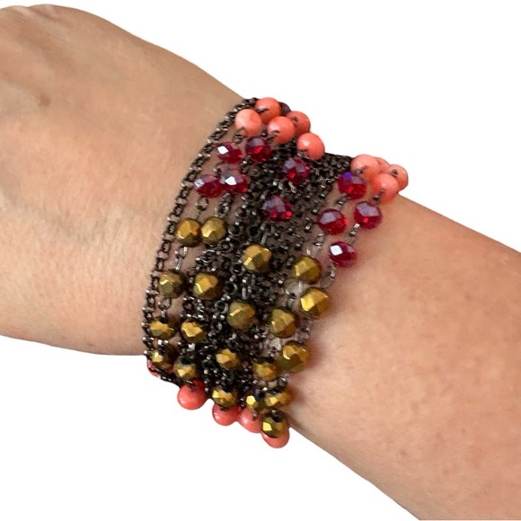 Leslie Danzis Jewelry - Leslie Danzis Multicolor, Multistrand Beaded Bracelet